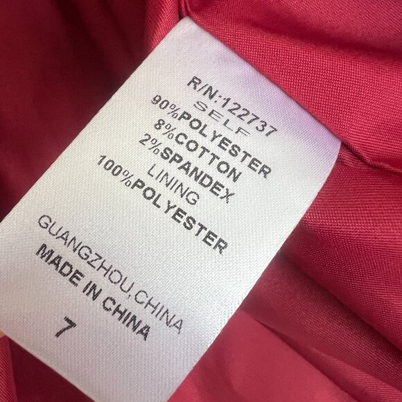 Chasing Fireflies Sleeveless Jacquard Dress w/Crystal Bow, Currant, Size 7 - Picture 6 of 9